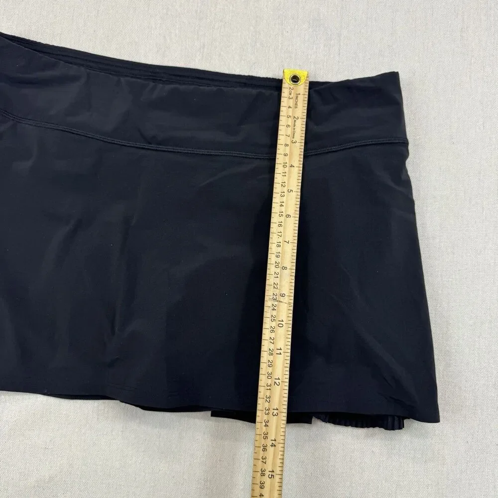 Lululemon Play Off The Pleats Black Skort Tennis Golf Pickleball Skirt Sz 10